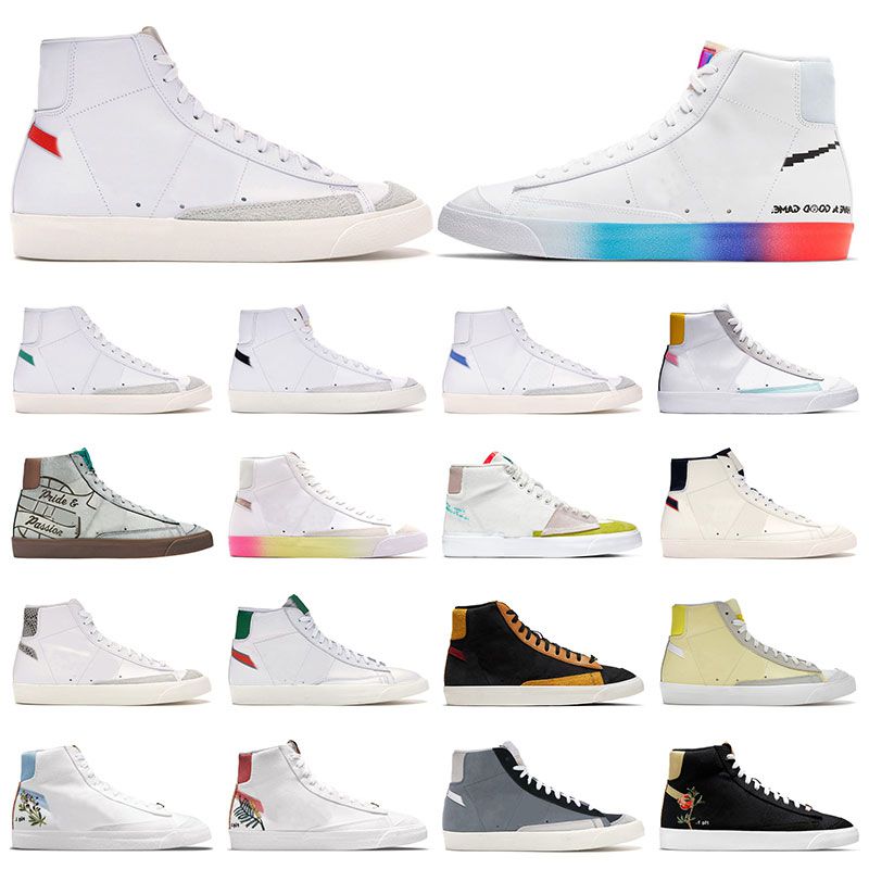 

blazer mid 77 vintage mens fashion shoes womens sneakers Indigo Have A Good Game Thermal White Black Habanero Red Lucid Green Bicycle Yellow outdoor sports, 8 pacific blue