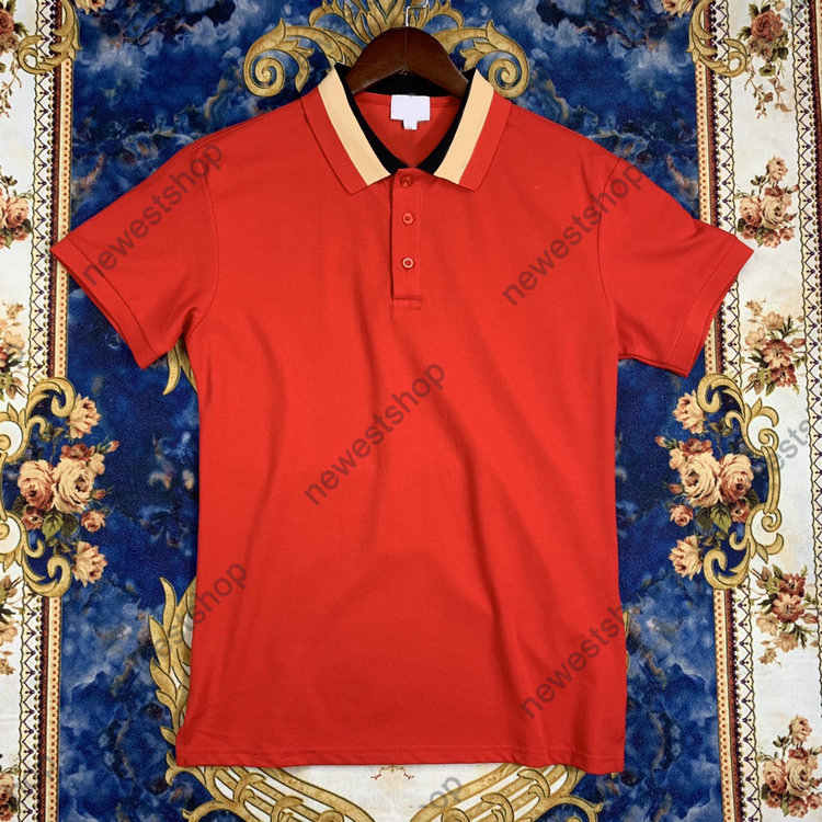

2021 summer Europe mens classical letter print polo tshirt High Quality screw Cotton POLOs Lapel t shirts designer Casual t-shirt tee, As picture