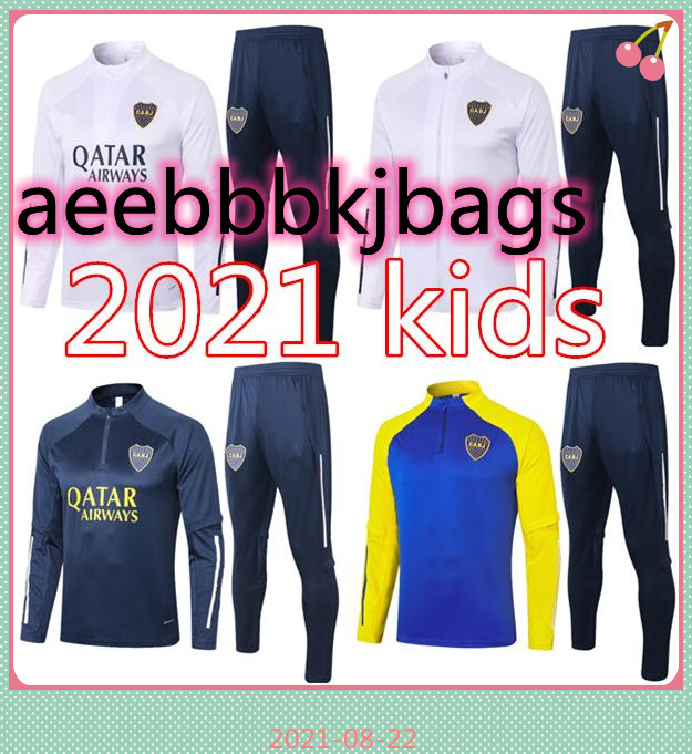 

Boca Juniors 20 21 Kids Soccer Tracksuit Jackets 2020 2021 TEVEZ DE ROSSI MARADONA Jogging Football Training Suit Survetement Chandal Kit, Black