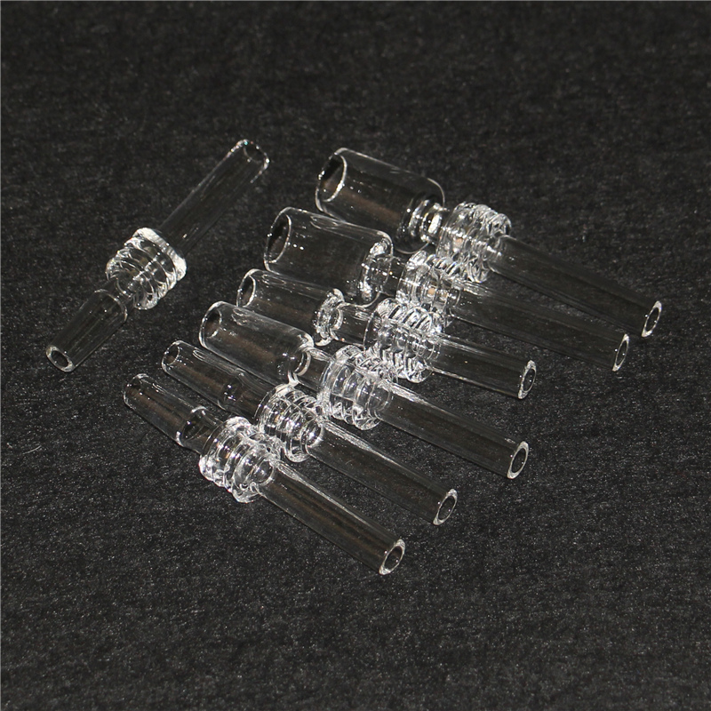 

10mm 14mm 18mmQuartz Nectar Collector Tips Smoking Thick Dab Straws Drop Quartz Tester Straw Tube Tip for Mini Nector Collecter