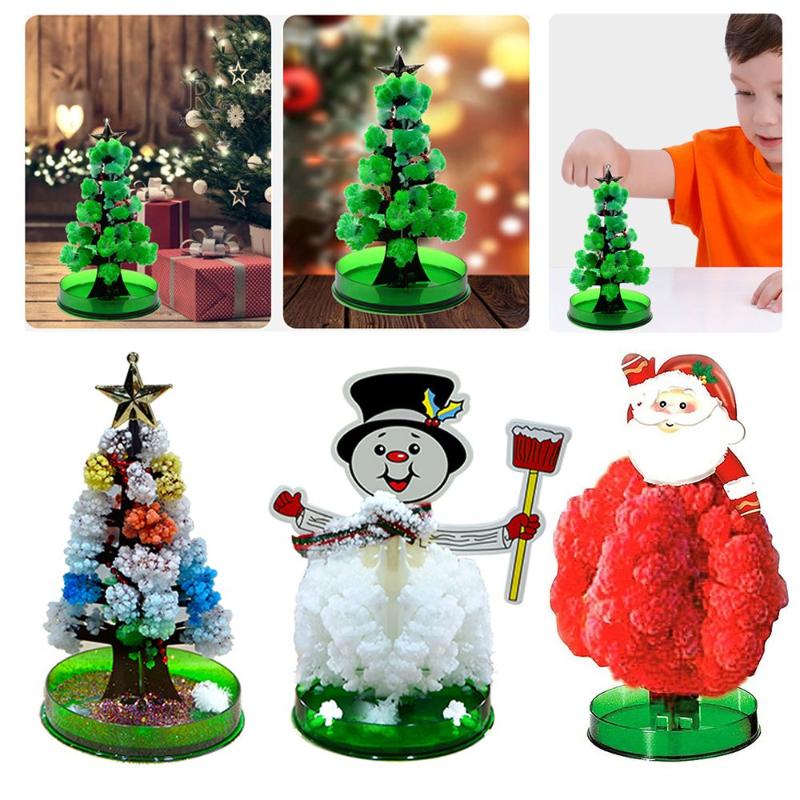 

Christmas Decorations Crystals Xmas Gifts Snowman Santa Claus Magic Growing Tree Toy Blossoming Paper Trees