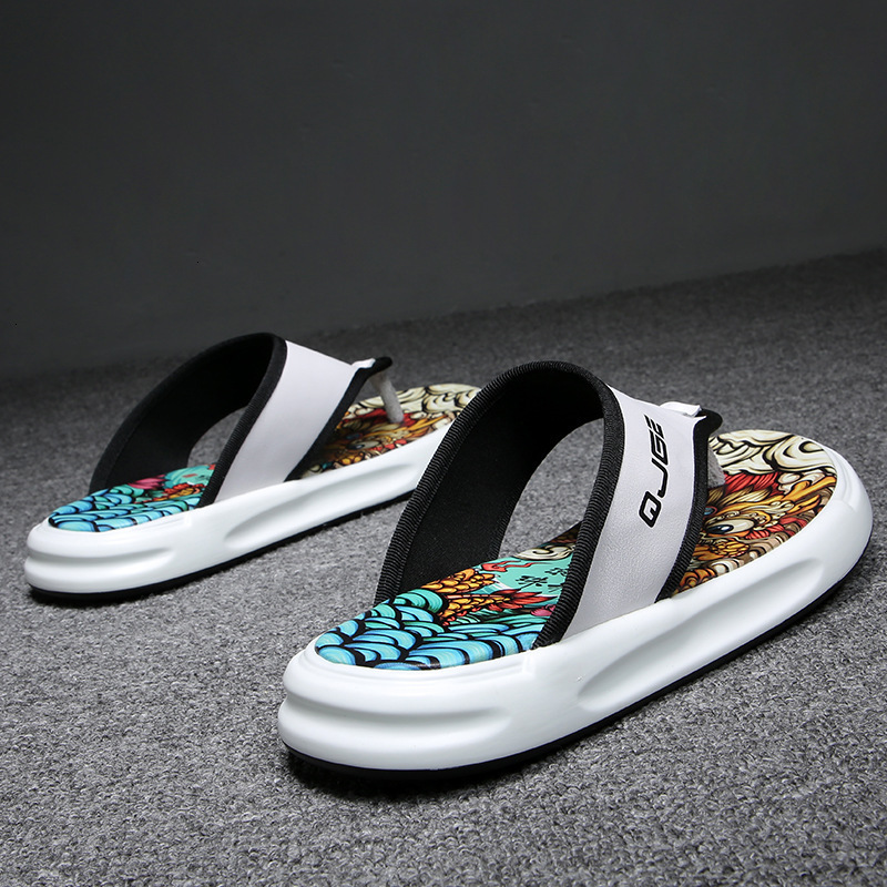 

Flip Slippers summer slippers men's Flop Sandals fashion leisure personality antiskid outdoor wear clip feet Vietnam XUTT, 1# shoe box