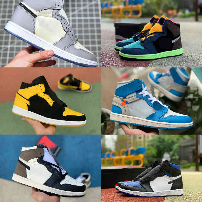 

2021 1 1s Basketball Shoes Cheap Men Women Tie Dye OG Bio Hack Chicago Blue UNC Patent White BLACK ROYAL TWIST Green Toe Designers, F1041