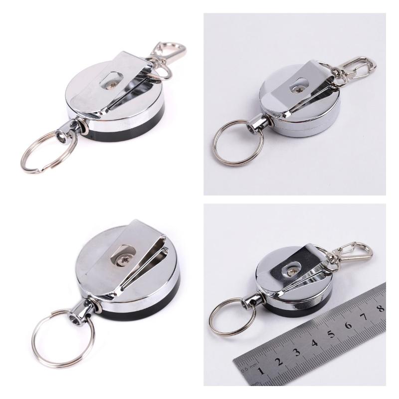 

Keychains 3 Styles Resilience Steel Wire Rope Elastic Keychain Recoil Sporty Retractable Alarm Key Ring Anti Lost Yoyo Ski Pass ID Card