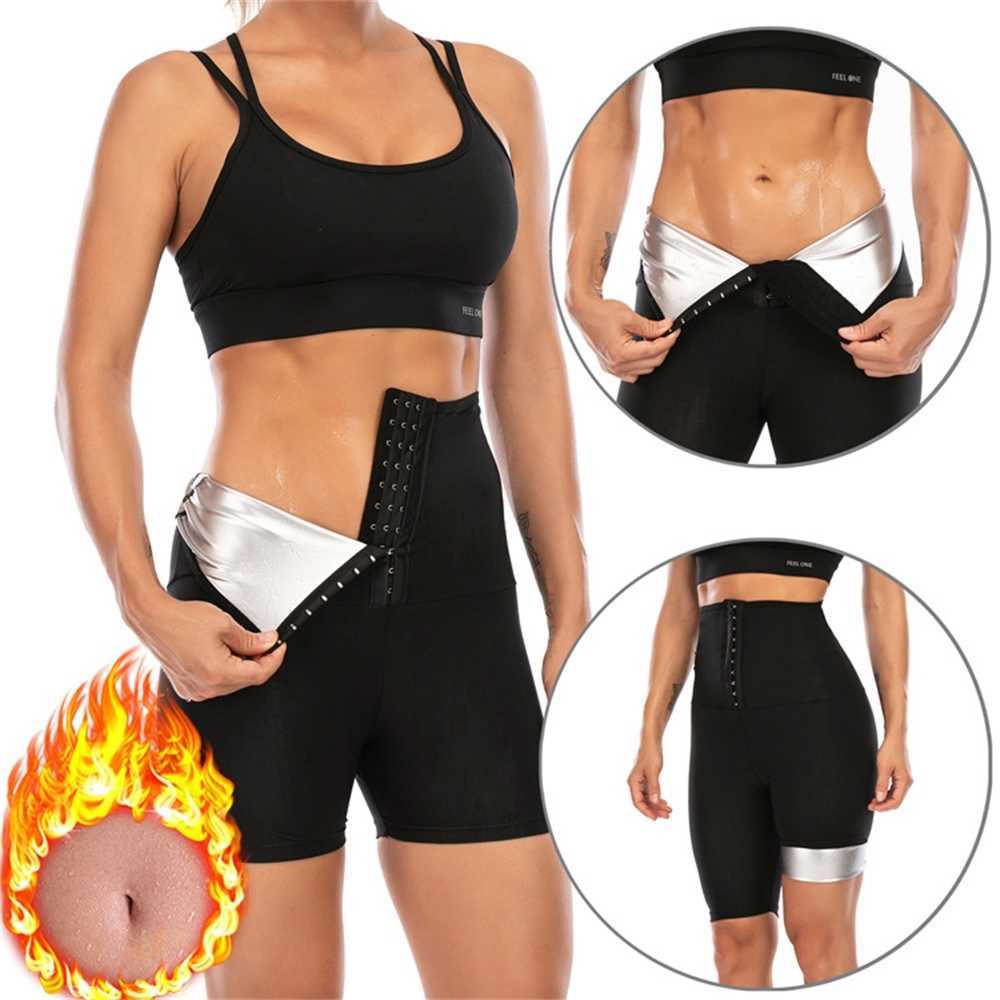 

Womens Slimming Pants High Waist Sweat Sauna Body Shape Neoprene Thermo Waist Trainer Leggings Shorts Leg Buttock Yoga Pants H11ECA4, Silver lined 3-point pants 150g