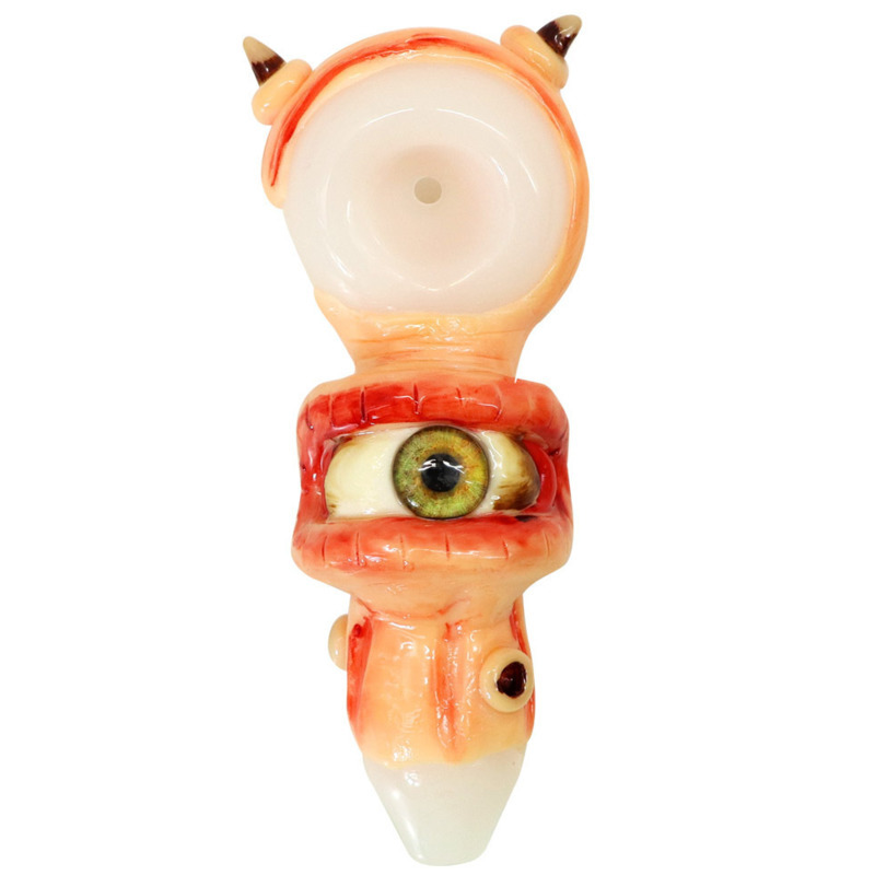 

3D Cartoon pipe Hand Pipes Heady dry herb with Coloured drawing tobacco tool