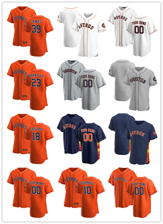 

Custom Jersey Men women Youth Houston Astros 23 Michael Brantley 18 Jason Castro 10 Yuli Gurriel 39 Josh James Baseball Jerseys, Blue;black