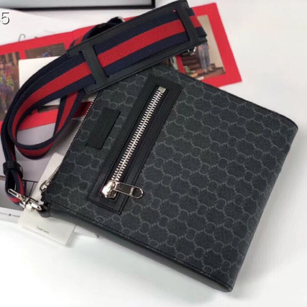 

Bag Men zipper square crossbody Letter Printed leather Mini stripe Clutch purses bags for men Business vacation