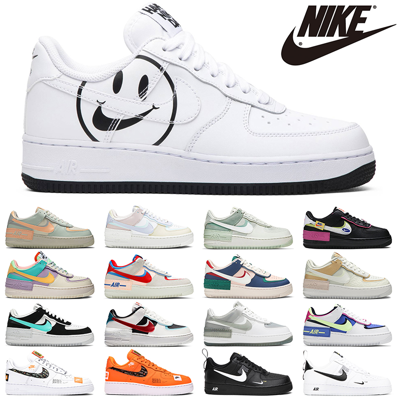 

nike air force 1 men women casuals shoes airforce shadow womens sneakers pale ivory pastel mystic navy triple white mens trainer, Shadow white