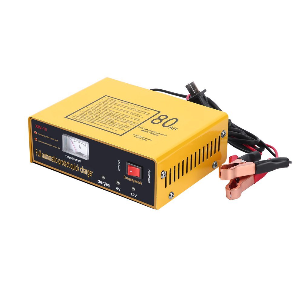 Full automatic protection Quick Charger 6V/12V 80AH 140W Automatic intelligent car battery charger Negative pulse-image-691910607