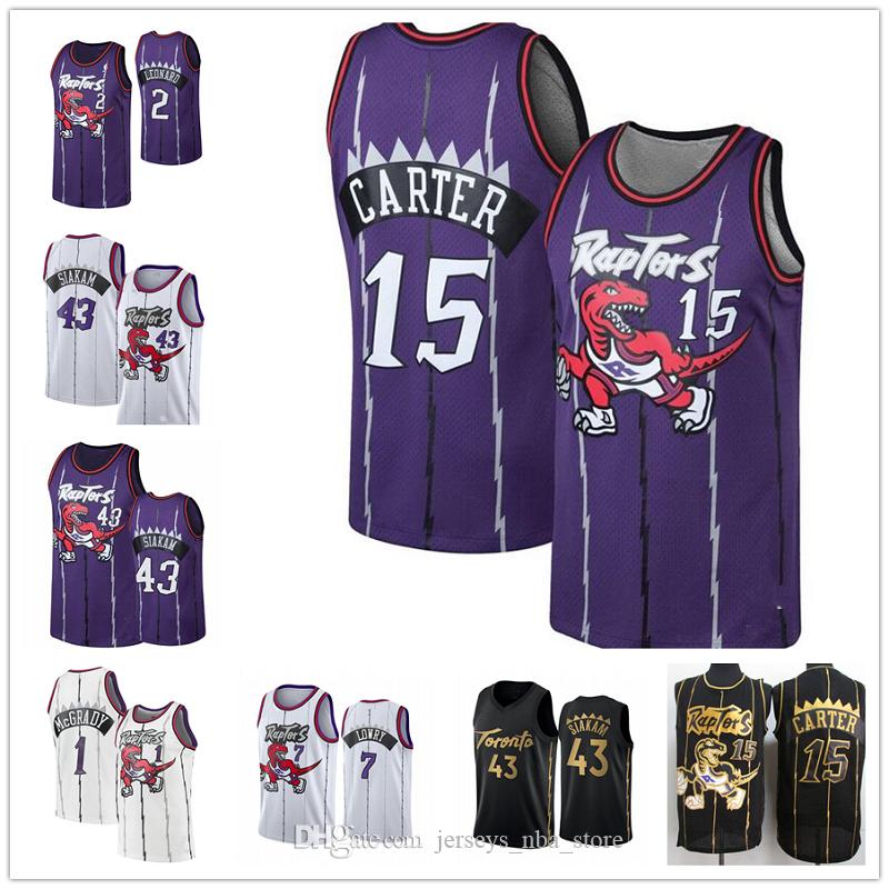 

Vintage Vince 15 Carter Pascal 43 Siakam Kawhi 2 Tracy 1 McGrady Leonard Kyle 7 Lowry Toronto Raptors VanVleet Basketball Jerseys, Black;red