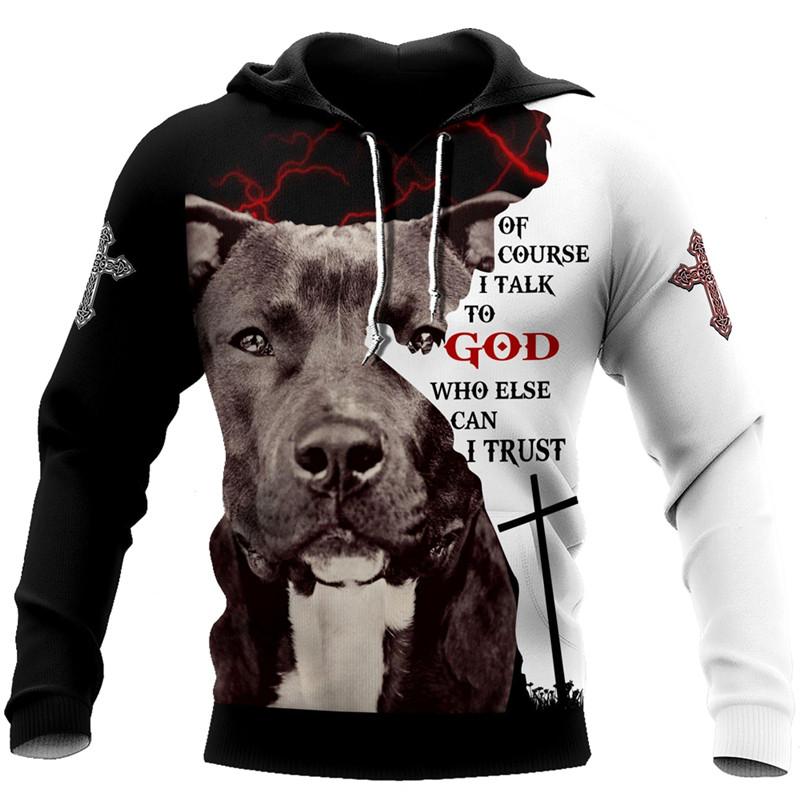 

Men' Hoodies & Sweatshirts Fashionable Animal Pitbull 3D Full-body Print Autumn Sweatshirt Unisex Casual Zipper Hoodie Street Harajuku