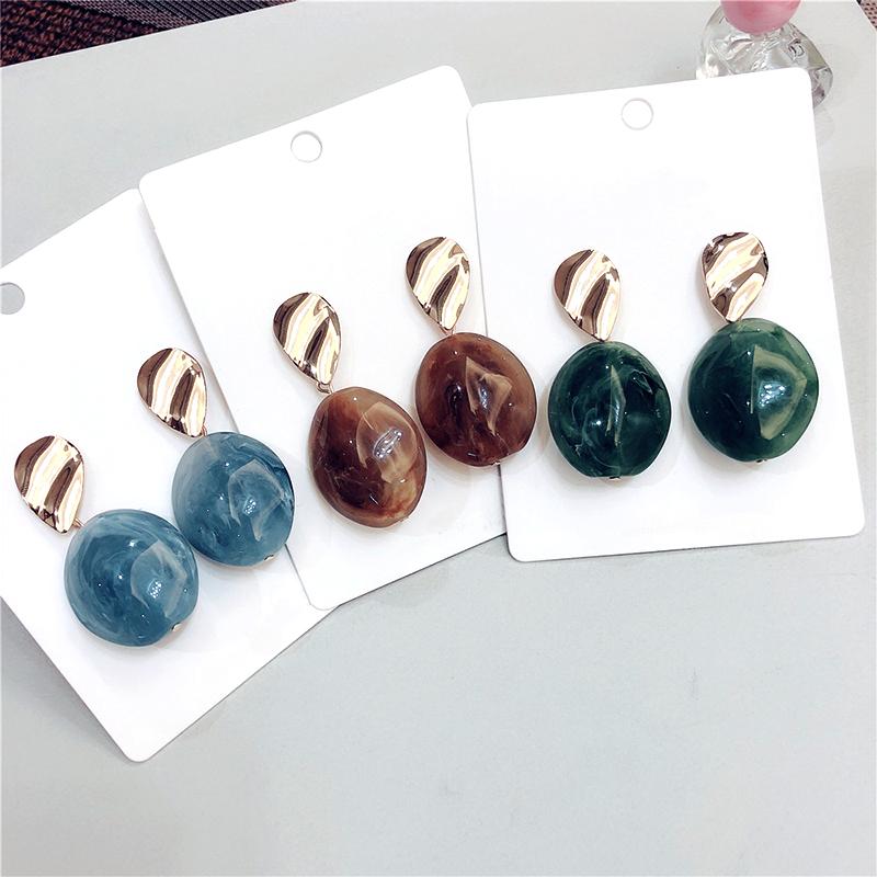 

Dangle & Chandelier 3 Colors Oval Korean Design Drop Earrings Egg Water Shape For Women Fashion Jewelry Female