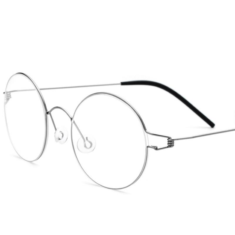 

Fashion Sunglasses Frames Logorela 28607 Screwless Eyewear Prescription Eyeglasses Frame Women Round Myopia Optical Glasses Men Titanium