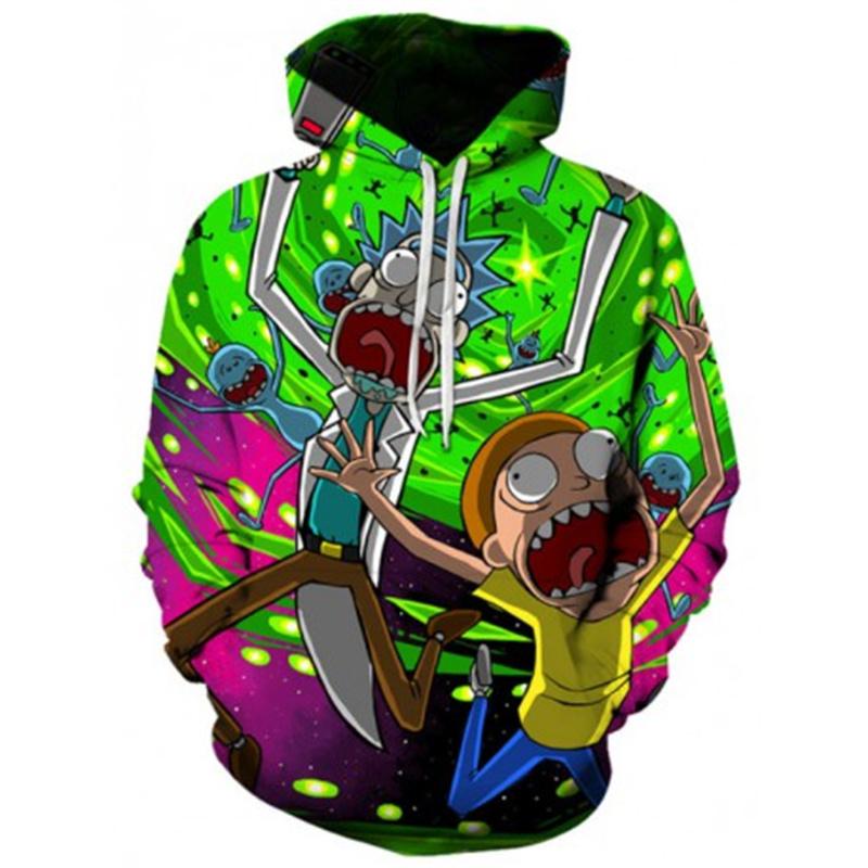 

718604776 Rick et Morty pattern men s 3D printing hoodie visual impact party top punk gothic round neck high quality American sweatshirt hoodie, Picture3