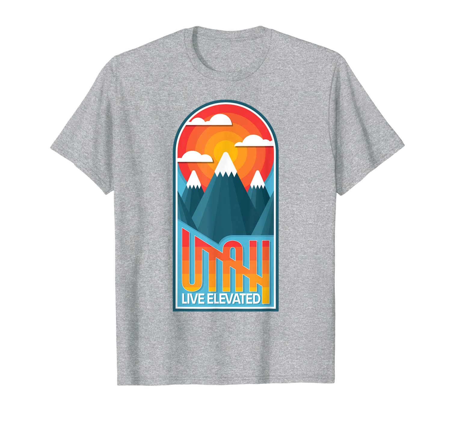

utah live elevated t shirt retro vintage tee, White;black
