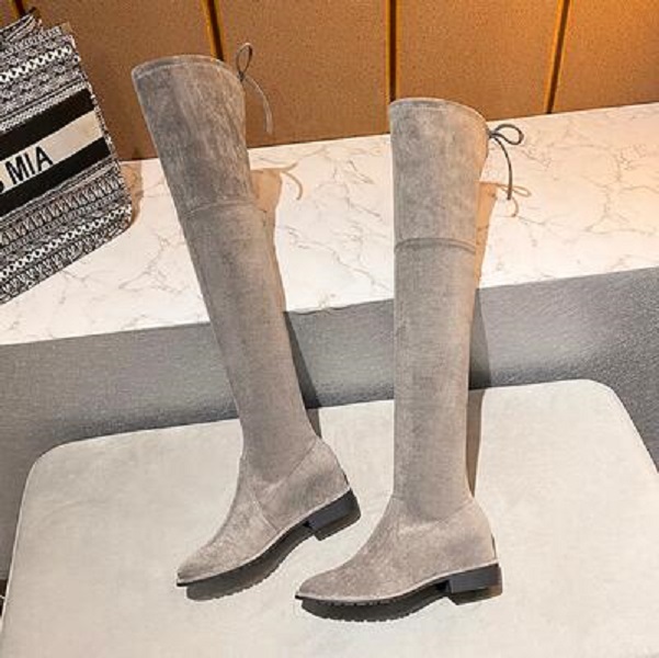 

Women Boots Chaussures Black White Grey Platform Shoes Over the Knee Womens Boot Leather Shoe Trainers Sports Sneakers Size 34-40 02, 1 34-40