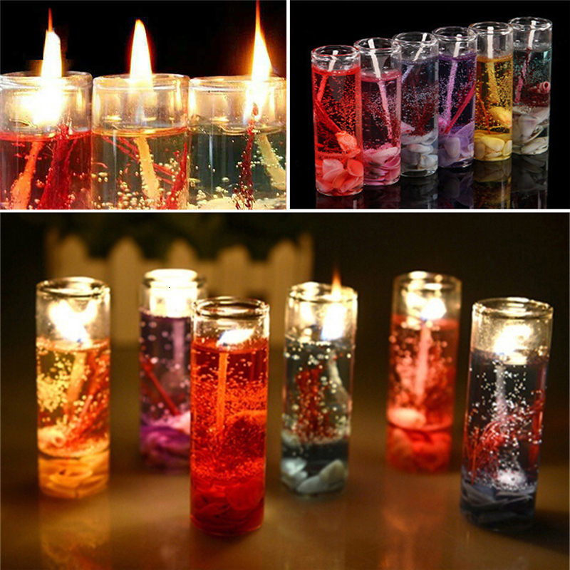 

Crystal Glass Candle Holder Romantic Wedding Bar Party Decor Candlestick Ocean Shells Valentines Scented Jelly Candle