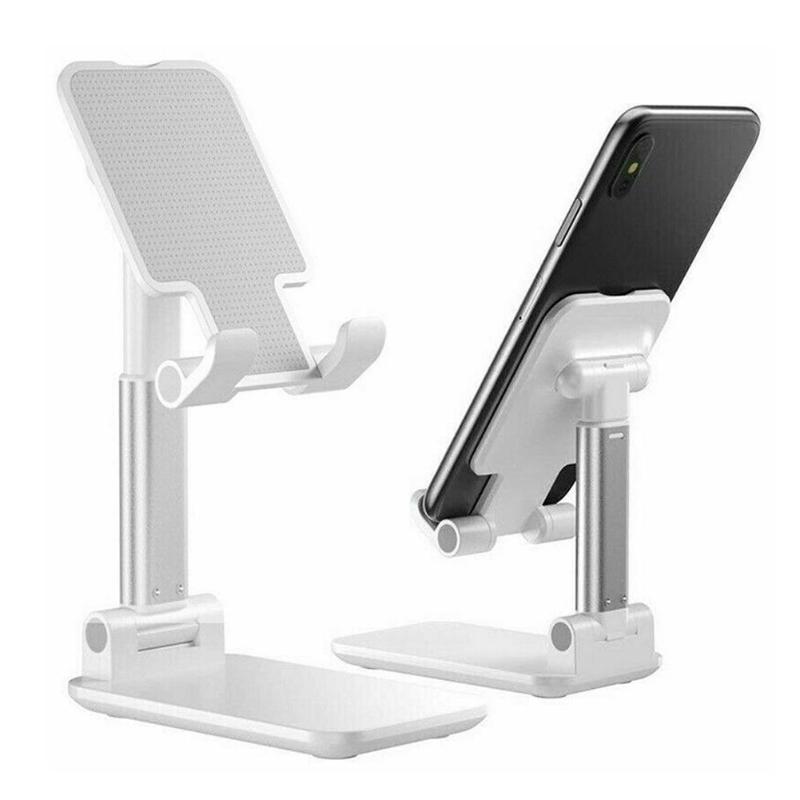 

Cell Phone Mounts & Holders Minimal Design Stylish Mobile Tablet Holder Desktop Folding Bracket Stand Accessory Metal Silicone PC