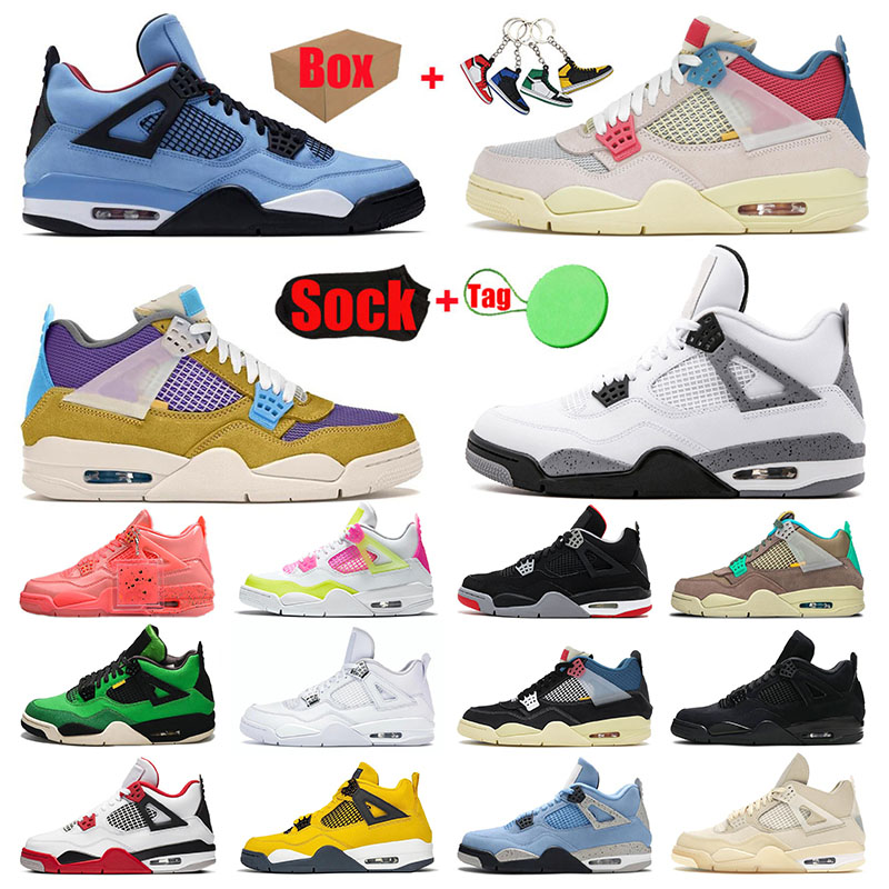 

High quality Jorden Sports 4s Men shoes Desert Moss Jumpman 4 Basketball Retro University Blue Sail What The White Oreo Union Analyzes Authentic off Sneakers Outdoor, 36-47 taupe haze