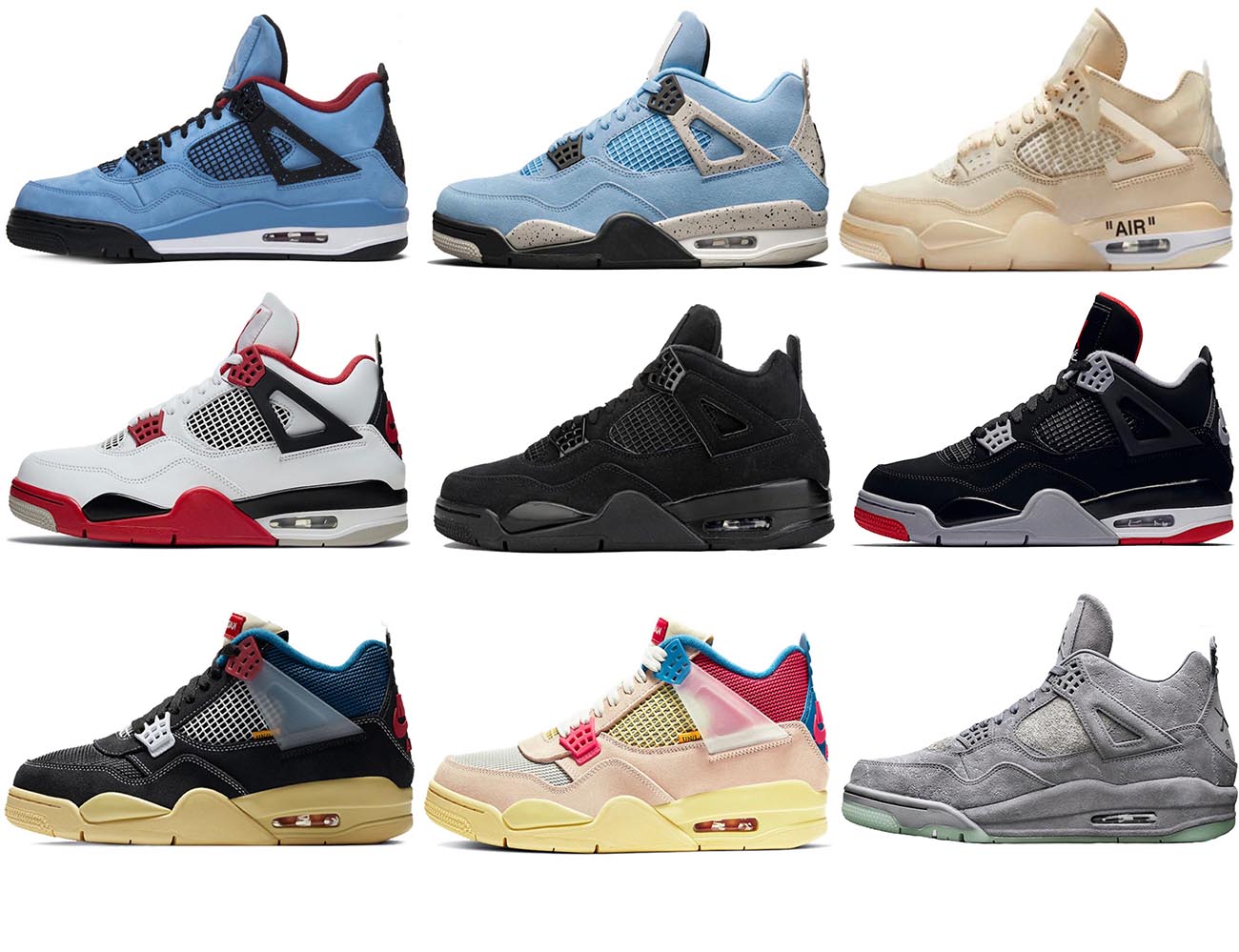 

2021 Release Authentic 4 SE University Blue Shoes Guava Ice Off Noir KAWS Travis Scott 4S Bred Sail Cactus Jack Taupe Haze Union Men Outdoor Sports Sneakers With Box, 13