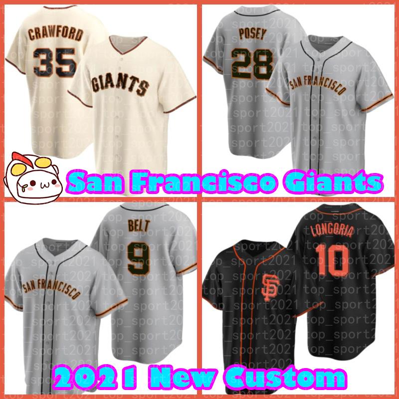 

San Francisco Buster Posey Giants Jerseys Baseball Brandon Crawford Kevin Gausman Brandon Belt Evan Longoria Mike Yastrzemski Men's Dub, Custom cool base men jersey