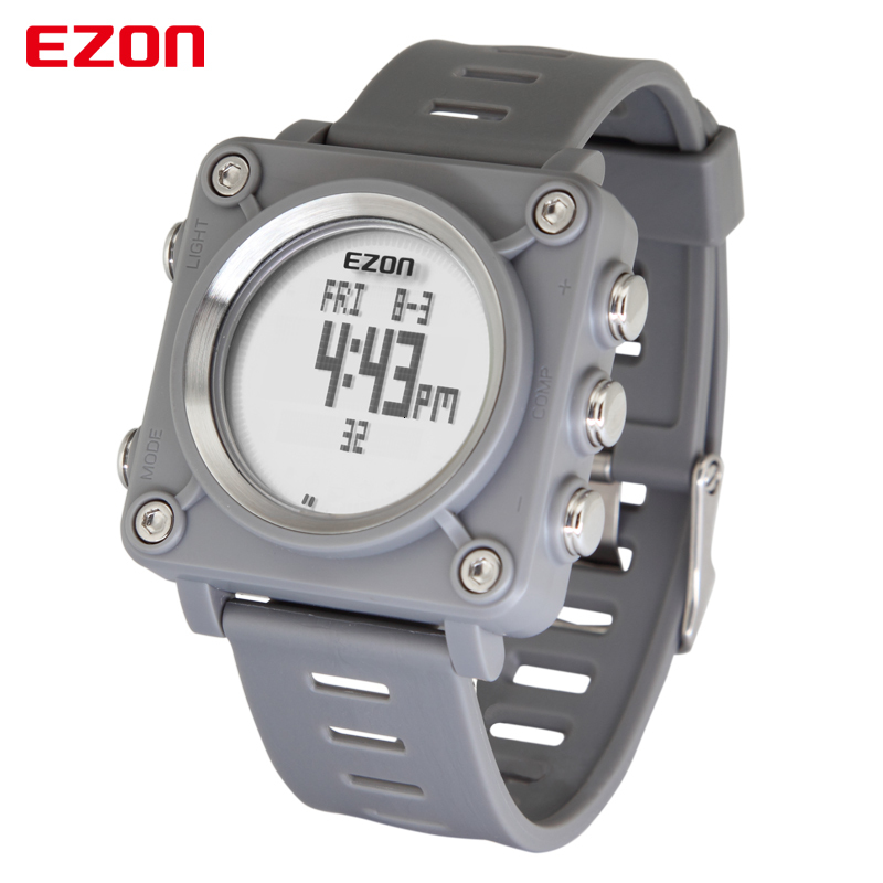 

EZON L012 High Quality Fashion Casual Sports Digital Watch Outdoor Sports Waterproof Compass Stopwatch Wristwatches for Children, Black