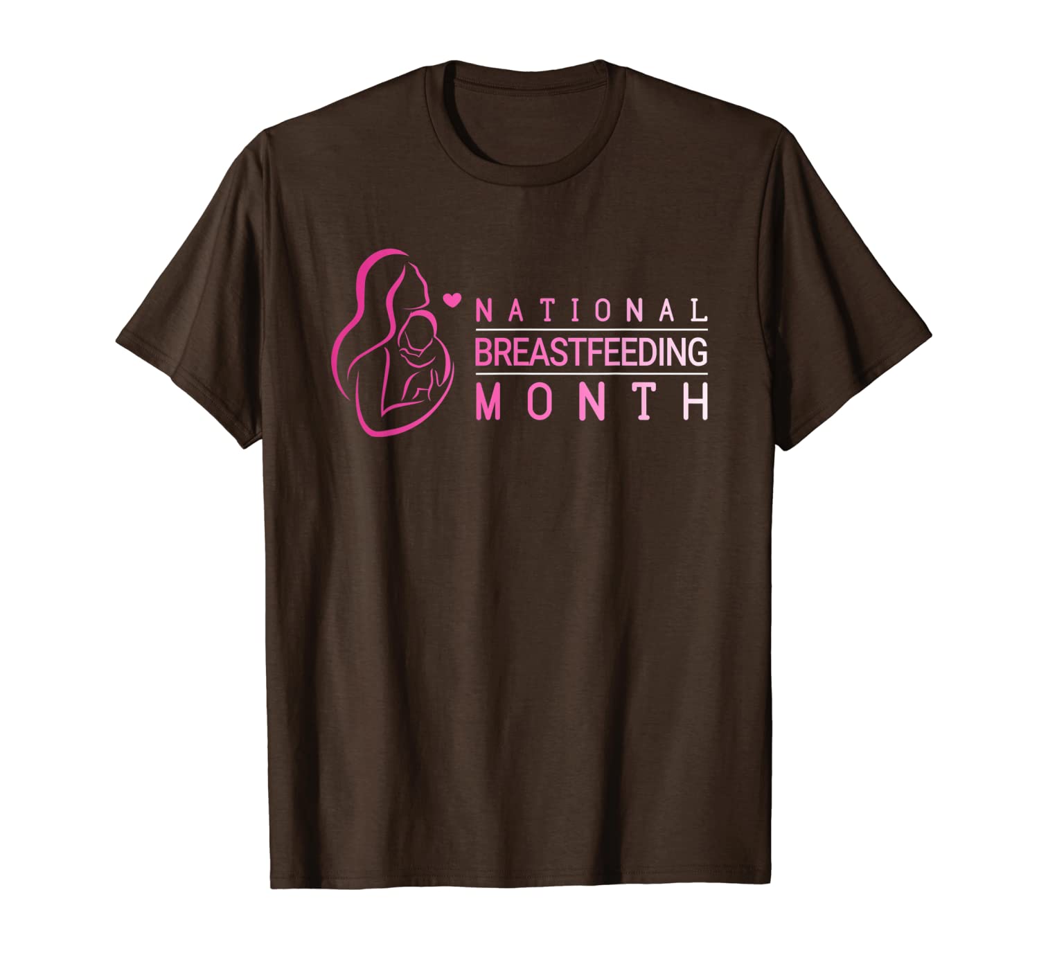 

national breastfeeding month t-shirt, White;black