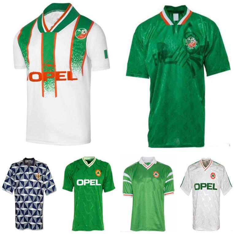 

1990 1992 1988 1994 retro soccer jersey world cup Ireland home classic vintage Irish TOWNSEND Keane STAUNTON HOUGHTON football shirts, Black;yellow