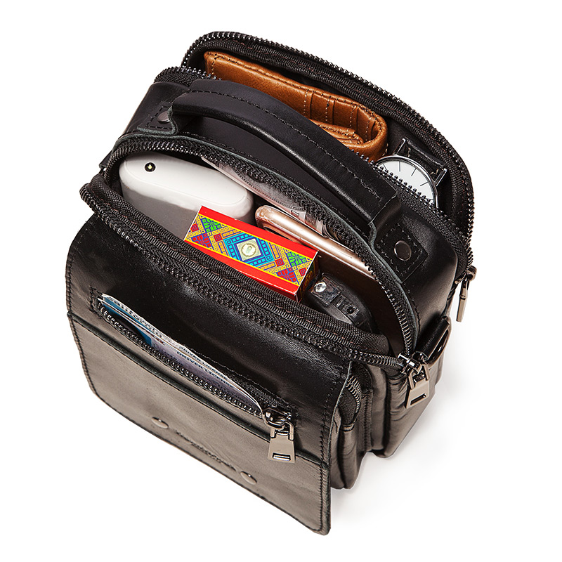 

Man Male Leather Men Quality Messenger Bag High Casual Flap Crossbody Original Shoulder Quality Multifunction Hangbag For Small Fkepg