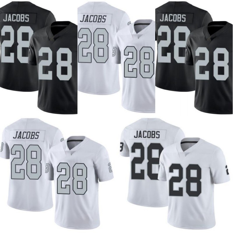 

Las Vegas Raiders Men #28 Josh Jacobs Women Youth Limited Rush Season Jersey, Black;red