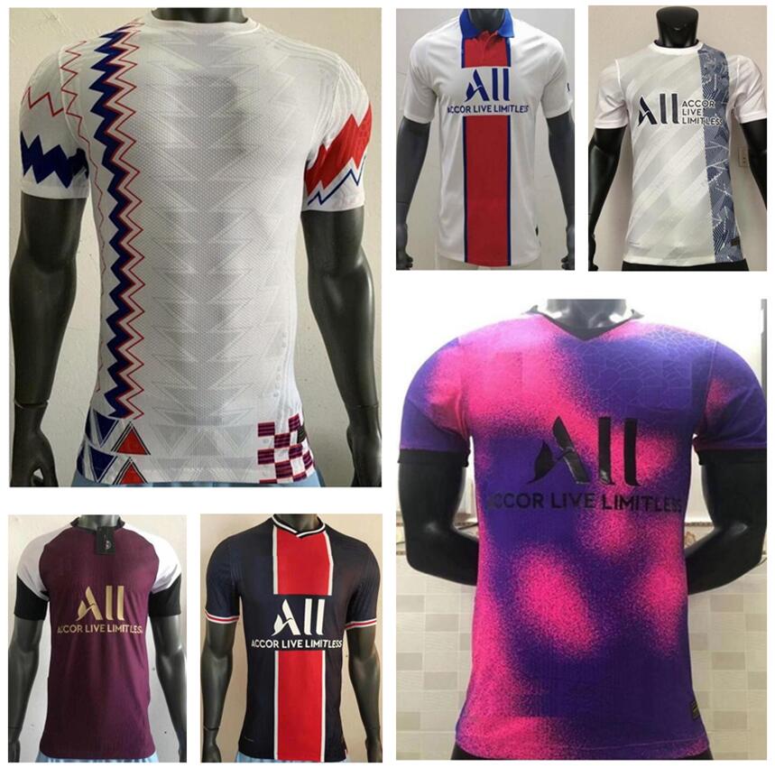 

Player version 2021 third MBAPPE ICARDI SARABIA Soccer Jersey 20 21 home away 3rd KIMPEMBE VERRATTI Football shirt uniforms, Black;yellow