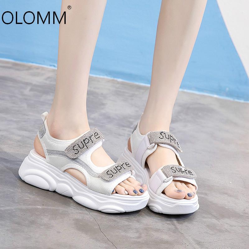 

Summer Korean Version Of The Wild Womens Shoes Sports Sandals Women's Platform Woman Sandalias Mujer, Black
