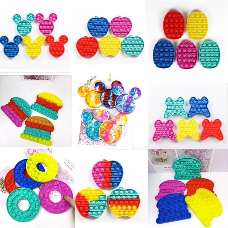 

Butterfly Bubble Push Poppers Fidget Pads Sensory Toys Autism Special Needs Stress Reliever Increase Focus Toy Soft Squeeze for kids G11801