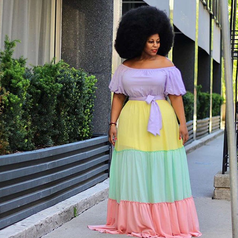 

Explosion 1175 Head Girl's Dress with One Shoulder Veet Wrinkle and Belt Cake Skirt, Multicolor