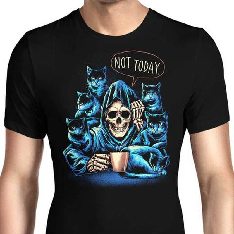 

Creative cartoon fashion casual unisex ins short-sleeved ferocious skull print pattern men and women short-sleeved T-shirt, White;black