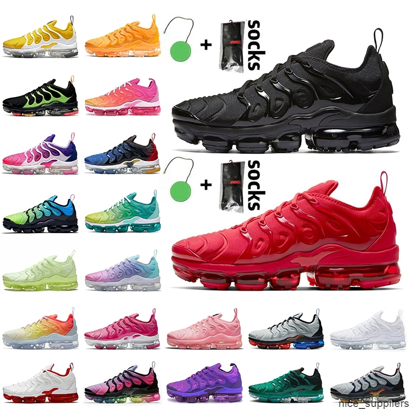 

Big Size US 13 Mens Shoes Tn Plus Runners Triple Black Red White Bubblegum Pink Summer Sunset Be True Women Trainers Sneakers