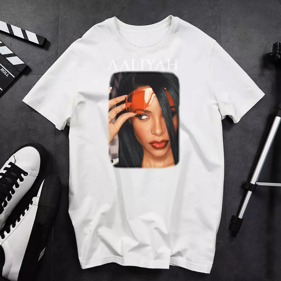 

FUNNY GIRL SINGER T-SHIRT for Women Men Girl Boys Cute, S-3XL,Aaliyah, White;black