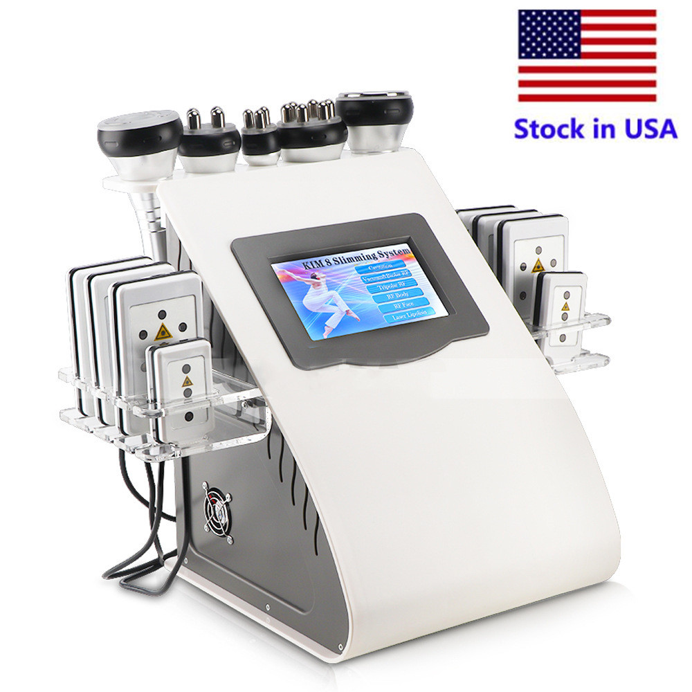 

Stock in US 6in1 liposuction Ultrasonic Cavitation Slimming Machine Diode Lipolaser 8 Pads Lipo Laser 40k Cellulite Radio Frequency Skin Tightening SPA home use