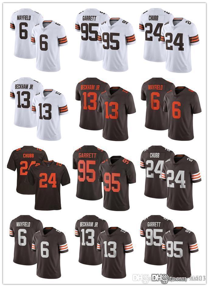 

Men Women Youth Cleveland Browns 13 Odell Beckham Jr 24 Nick Chubb 6 Baker Mayfield 95 Myles Garrett Football Jerseys, Black;red