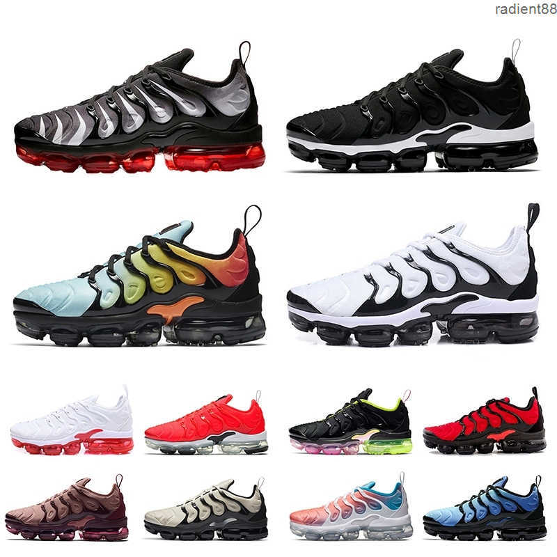 

2021 Fashion Mens Women Sneakers Trainers Tn Plus Running Shoes Big Size US 13 Triple Red Black White Suman Pink Purple Gold Khaki, A33 light bone 40-45