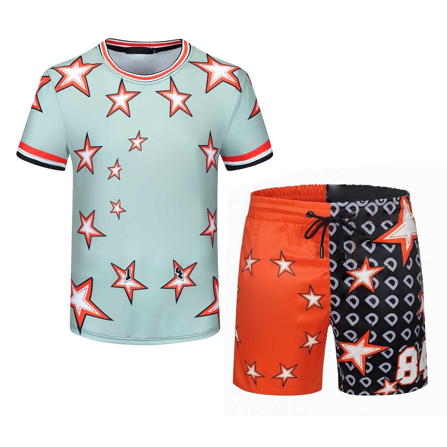 

Mens Beach Designers Tracksuits Summer Suits 21ss Fashion T Shirt Seaside Holiday Shirts Shorts Sets Man S 2021 Set Outfits Sportswears, Gray