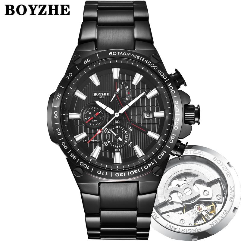 

Wristwatches 2021 Men Automatic Mechanical Watch Fashion Casual Luxury Stainless Steel Top Brand Sport Self-Wind Watches Relogio Masculino, White