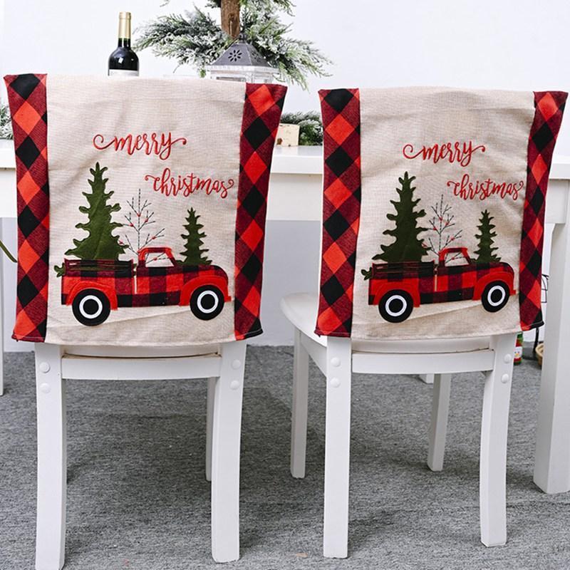 

Christmas Tree Car Chair Cover Merry Seat Navidad Holiday Decoration Covers