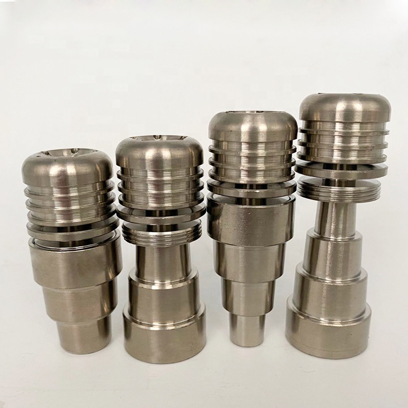 

Cigarette Smoking pipes 14mm&19mm 4 IN 1 domeless Spiral titanium nail, with male and female joint. really convenient