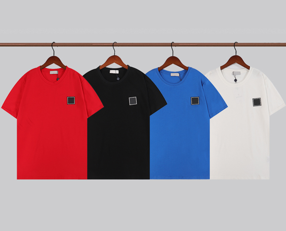 

2022 summer mens t shirt fashion simple cotton black and white couple wear casual high-quality letter patch designer t-shirt