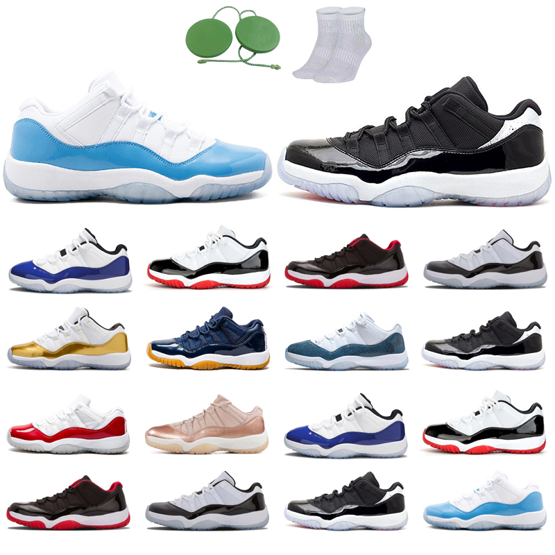 

11s low man basketball shoes fashion Bred Concord Infrared University Blue Varsity Red Rose Gold white Closing Ceremony Cool gum Snakeskin trainers outdoors Sports, Bred low