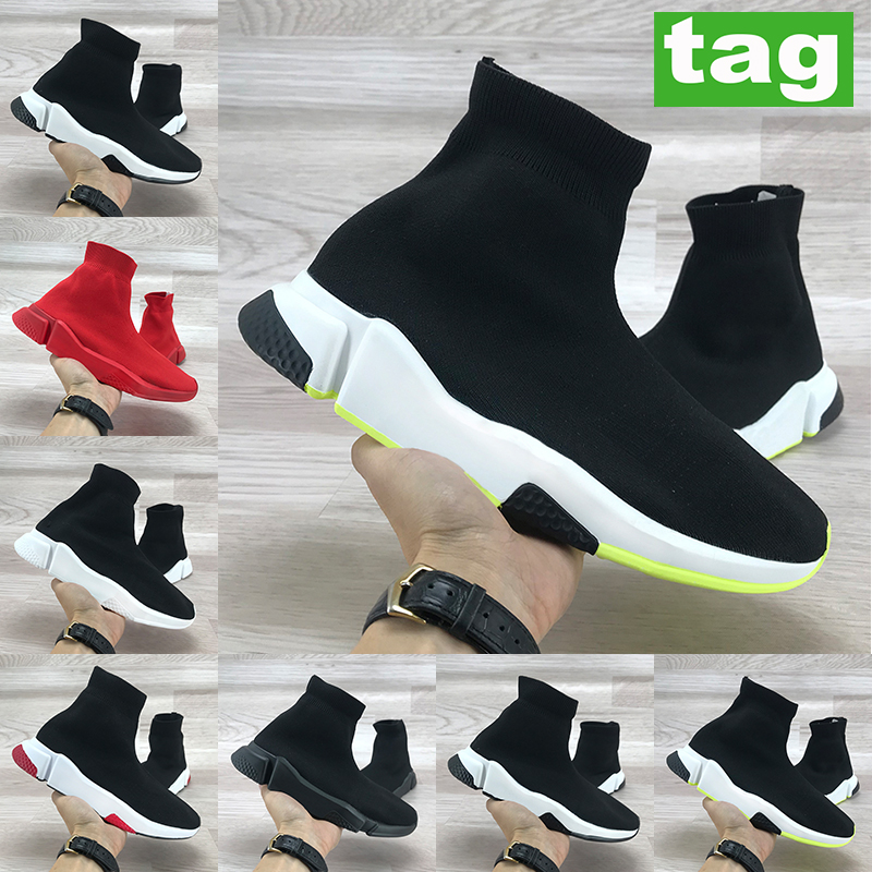 

Fashion Paris sock shoes Triple black white beige Red green Flat men women casual shoe Top platform sneakers 36-45, Bubble wrap packaging