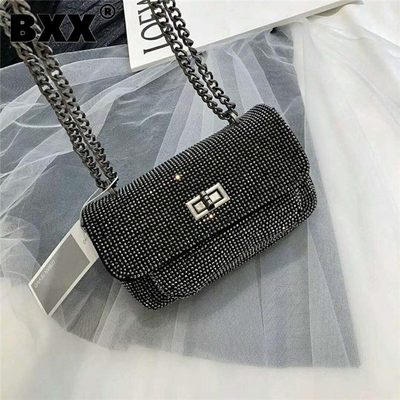 

Evening Bags [BXX] Woman Brand Rhinestone Sequins Small Personality All-match Crossbody Shoulder Bag Fashion Tide Spring 2022 GF1317