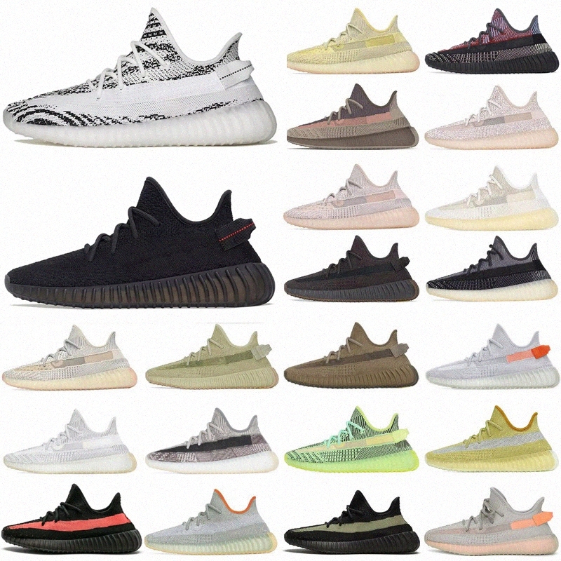 

2022 Top quality Static 3M Reflective Running Shoes ice Sesame Butter Yellow west Cream White Zebra kanye Designer Mens Womens Casual yeezys 350 v2 350s Sneakers, Box